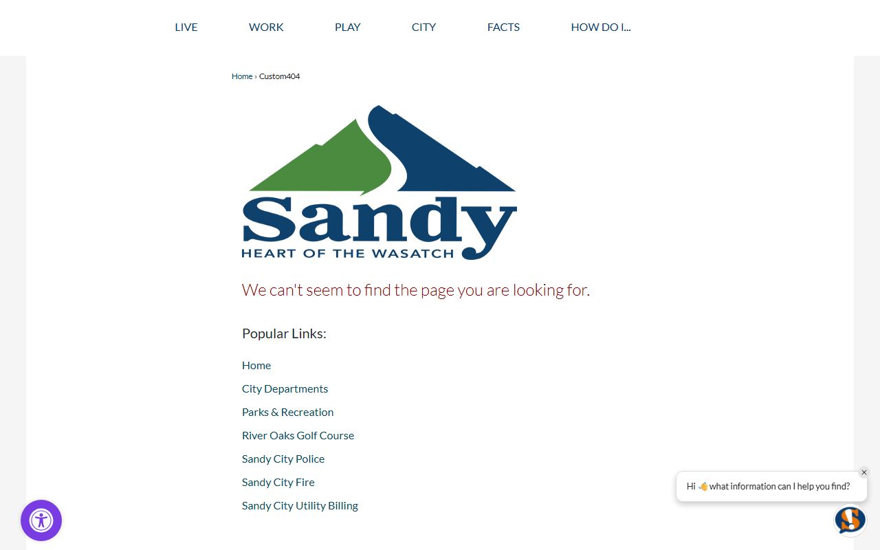 Sandy Police Department website for recent arrests and records